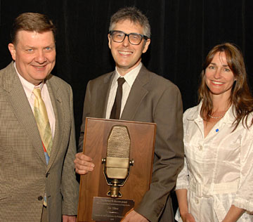 Vincent Curren, Ira Glass and Lori Gilbert at the presentation of CPB's Edward R. Murrow Award on Wednesday, July 8, 2009