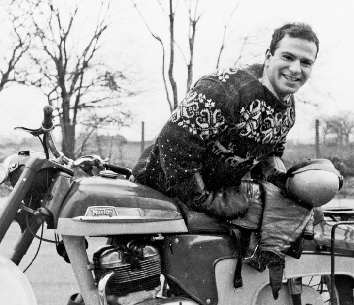 Sacks with his 250cc Norton motorcycle in 1956; courtesy of Oliver Sacks Foundation